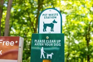 dog waste station poop bag cleanup